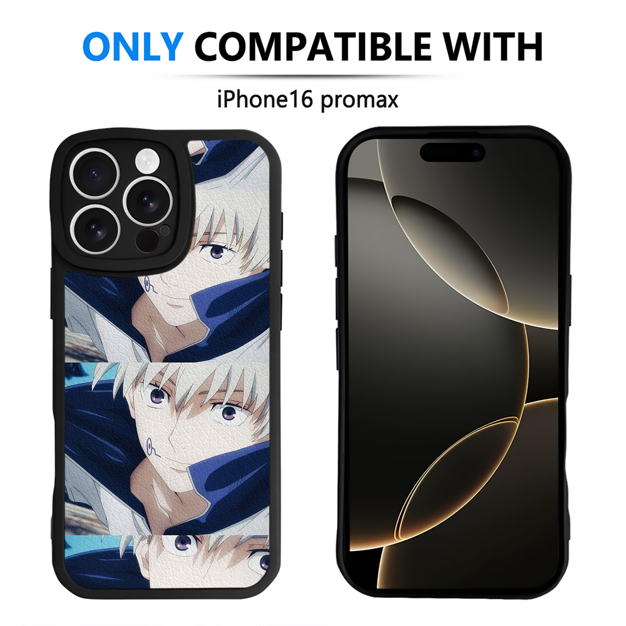（画像用） 呪術廻戦 Jujutsu Kaisen 【iPhone 16シリーズ対応】シリコンスマホケース（レザー調） 材質：シリコン